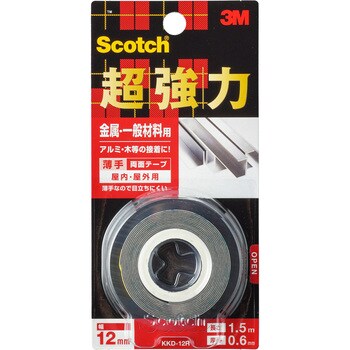 スコッチ 超強力両面テープ 金属・一般材料用 スリーエム(3M)