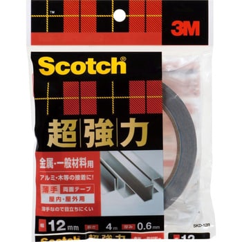 スコッチ 超強力両面テープ 金属・一般材料用 スリーエム(3M)