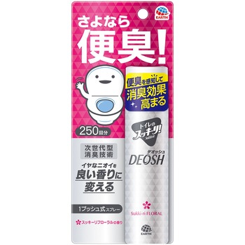 トイレのスッキーリ!Sukki-ri! DEOSH 1プッシュ式スプレー アース製薬