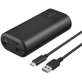 モバイルバッテリー 10000mAh USB Type-C対応 3ポート BUFFALO