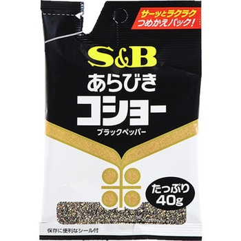 S&B エスビー 荒挽きコショー 袋 40g x10 ヱスビー食品