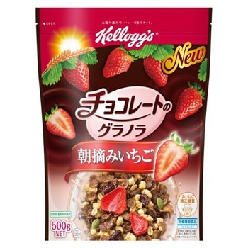 4901113115543 ケロッグ チョコレートのグラノラ 朝摘いちご 500g x6 1