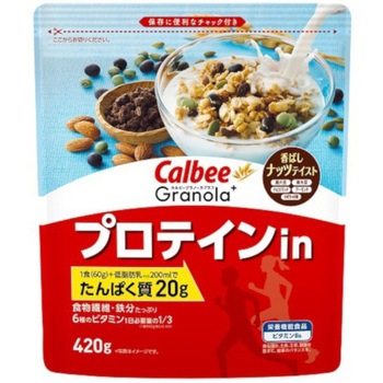 カルビー グラノーラプラスプロテインin 420g x8 カルビー