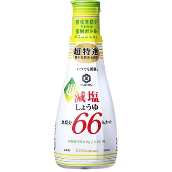 キッコーマン 新鮮 超減塩 食塩分66%カット 200ml x6 キッコーマン