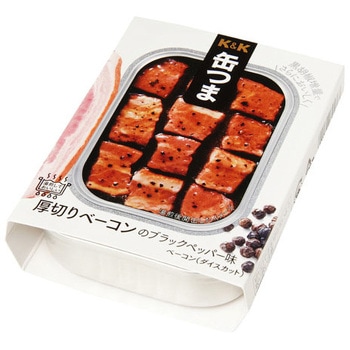 K&K 缶つま 厚切りベーコンのブラックペッパー味 105g x6 国分グループ本社