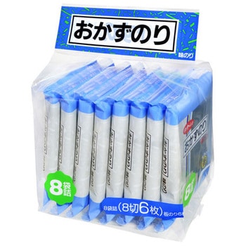 4901673256151 白子のり 味おかず香 8切6枚 8袋 x20 1箱(8袋×20個