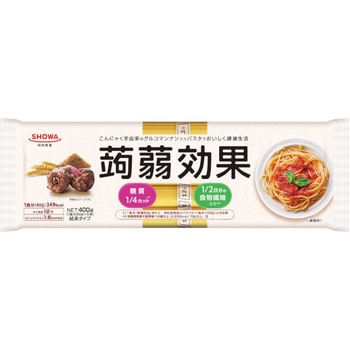 昭和産業 蒟蒻効果 グルコマンナン入パスタ 400g x24 昭和産業