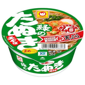 マルちゃん 緑の豆たぬき 天そば 東 カップ 45g x12 東洋水産(マルちゃん)