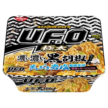 日清食品 UFO大盛濃い濃い黒胡椒岩塩焼そば 豚塩&ガーリック 161g x12 日清食品