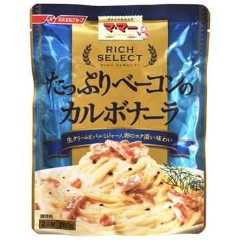 マ・マー リッチセレクト ベーコンのカルボナーラ 260g x6 日清フーズ
