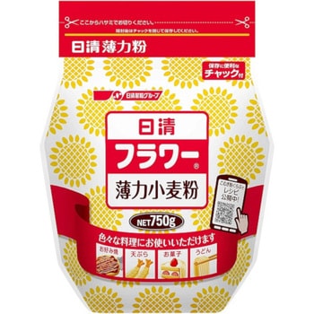 日清フーズ フラワー チャック付 750g x15 日清フーズ