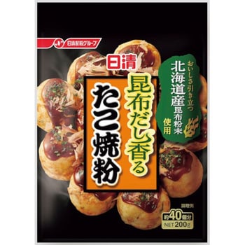 4902110371482 日清フーズ 昆布だし香るたこ焼粉 200g x10 1箱(200g×10