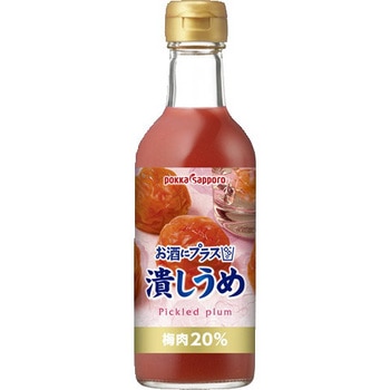 ポッカサッポロ お酒にプラス 潰しうめ 瓶 300ml x12 ポッカサッポロフード
