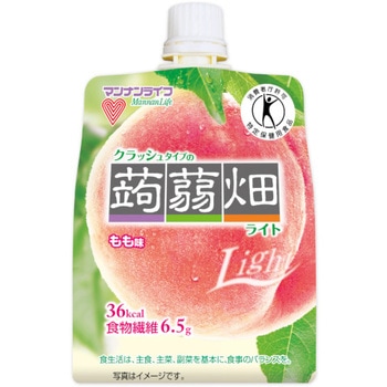 マンナンライフ クラッシュ蒟蒻畑 ライト特保 もも味 150g x6 マンナンライフ