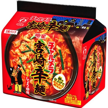 4902881072434 明星食品 チャルメラ 宮崎辛麺 5食パック 82gx5食 x6 1箱(5袋×6個) 明星食品 【通販モノタロウ】