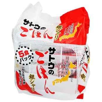 4973360566850 サトウ ごはん 銀シャリ 5食パック 200gx5 x8 1箱(5個×8個) サトウ食品工業 【通販モノタロウ】