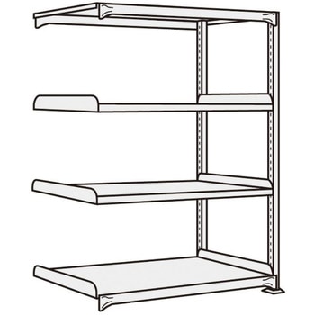 中軽量棚MEWF型連結200kg(アイボリー) サカエ