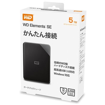 ポータブルHDD 4TB USB3.0ブラック WD Elements【未使用】
