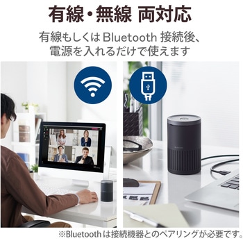 スピーカーフォン 会議用 マイクスピーカー Bluetooth 無線&有線 両対応 有線(USB-A) ノイズリダクション エレコム