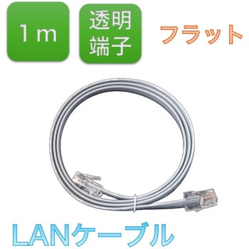 LANケーブル、カテゴリ5e(Cat5e)拡張ネットワークケーブル8コア、フラットケーブル両端クリスタルヘッド付き bitstrong