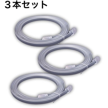 LANケーブル、カテゴリ5e(Cat5e)拡張ネットワークケーブル8コア、フラットケーブル両端クリスタルヘッド付き bitstrong