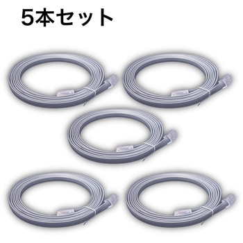 LANケーブル、カテゴリ5e(Cat5e)拡張ネットワークケーブル8コア、フラットケーブル両端クリスタルヘッド付き bitstrong