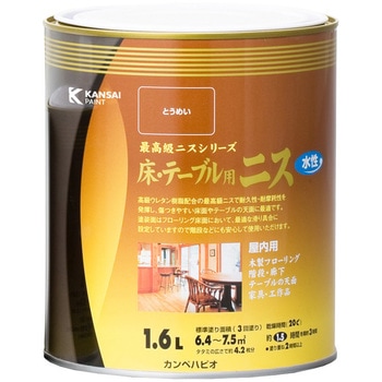 水性ウレタン床・テーブル用ニス 水性ニス(つやあり) カンペハピオ