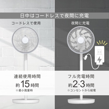 DJC-E550M 充電式DCフルリモコンリビング扇風機 1台 ゼピール 【通販
