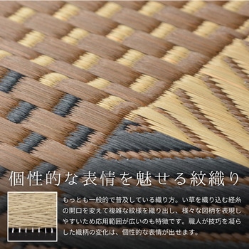 国産い草ラグ(裏貼り) 月光 萩原