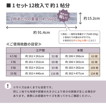 貼ってはがせる ウッド調フロアタイル 萩原