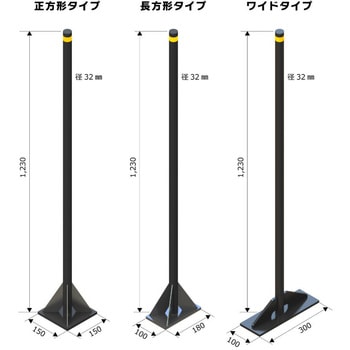 ISTPI180 舗装用鉄柄タンパ 長方形タイプ アイデア・サポート 先幅180mm - 【通販モノタロウ】