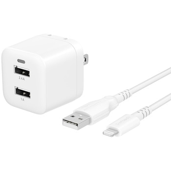 25万回以上の屈曲試験に耐えるLightningケーブル同梱 超タフケーブル & AC充電器のセット 1.5m OWLTECH(オウルテック)
