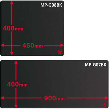 MP-G08BK マウスパッド ゲーミング 幅450mm×奥行297mm 大型 ワイド