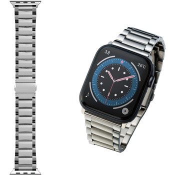 Apple Watch アップルウォッチ 44mm 42mm バンド プレミアムステンレス 3つ折れプッシュ式 エレコム