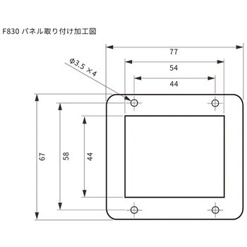 F830-U/PMK-830(B) 組込式二次元バーコードリーダー(USB)※保護パネル