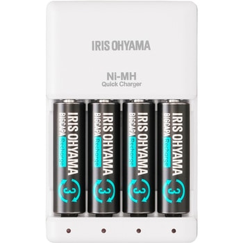 ビックキャパ リチャージ 急速充電器セット 単3形4個付 アイリスオーヤマ