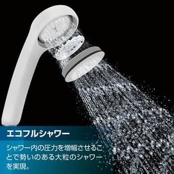 サーモスタット式シャワーバス水栓 エコフルシャワー(樹脂ホワイト 