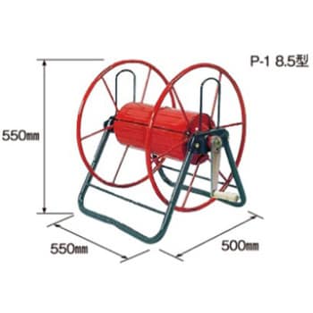 450031490 ホース巻取機 P-1型 G1/4 麻場 ホース長さ150m 1台 - 【通販