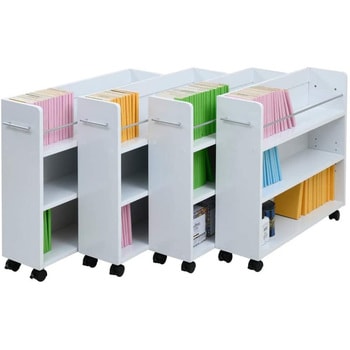 収納ラック 3段 キャスター付き  (19.5×78.5) 3色展開(NA DB WH) 2/4個セット Ideal Rack