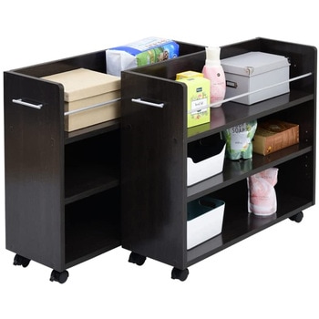 収納ラック 3段 キャスター付き  (26.5×78.5) 3色展開(NA DB WH) 2個セット Ideal Rack
