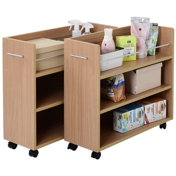 収納ラック 3段 キャスター付き  (26.5×78.5) 3色展開(NA DB WH) 2個セット Ideal Rack