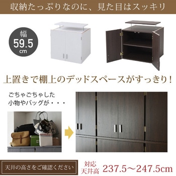 Lista ロッカーシリーズ 上置き 単品 天井つっぱり 衣類収納 上棚 Lista