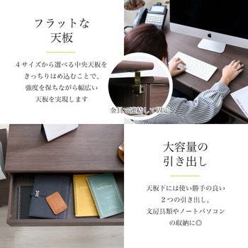 ワイドデスク 同価格で選べる4サイズ オフィスデスク 配線収納 ワークデスク パソコンデスク 平机 Wide desk