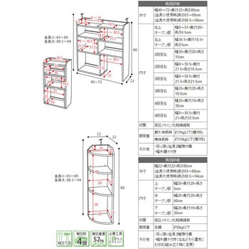 YHK-0204fullset キッチンカウンター下収納 4点セット 薄型