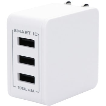 合計4.8A出力 USB Type-A 3ポートAC充電器 OWLTECH(オウルテック)