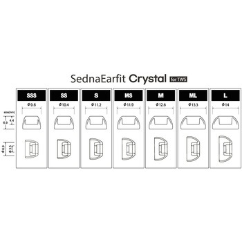 SednaEarfit Crystal for TWS [イヤーピース] AZLA(アズラ)