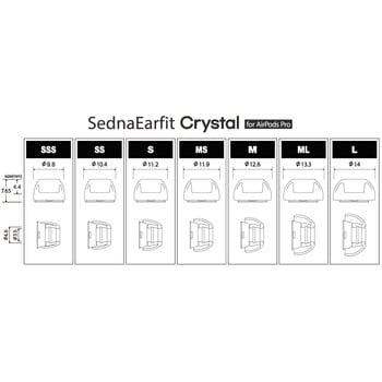 AZL-CRYSTAL-APP-SET-L SednaEarfit Crystal for AirPods Pro [イヤーピース] 1個 AZLA(アズラ)  【通販モノタロウ】