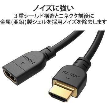 HDMI延長 ケーブル 4K 60p 金メッキ RoHS指令準拠 ARC エレコム