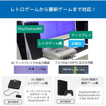4K60Hz対応 4入力1出力 HDMI/AV切替器 ラトックシステム