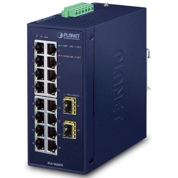 Giga 産業用スイッチングハブ SFP DC外部電源 PLANET Technology
